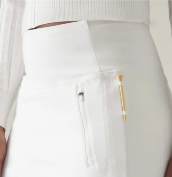 Athleta Fairway High Waist Golf Tennis Skort 16" UPF 50+ Medium White 657539 EUC - Picture 5 of 9